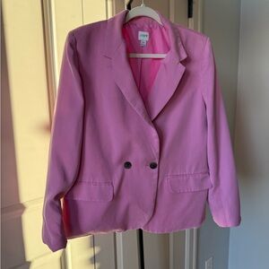 J.Crew Pink Blazer Women’s Size 10 Tailored Jacket Preppy Chic Barbiecore Spring